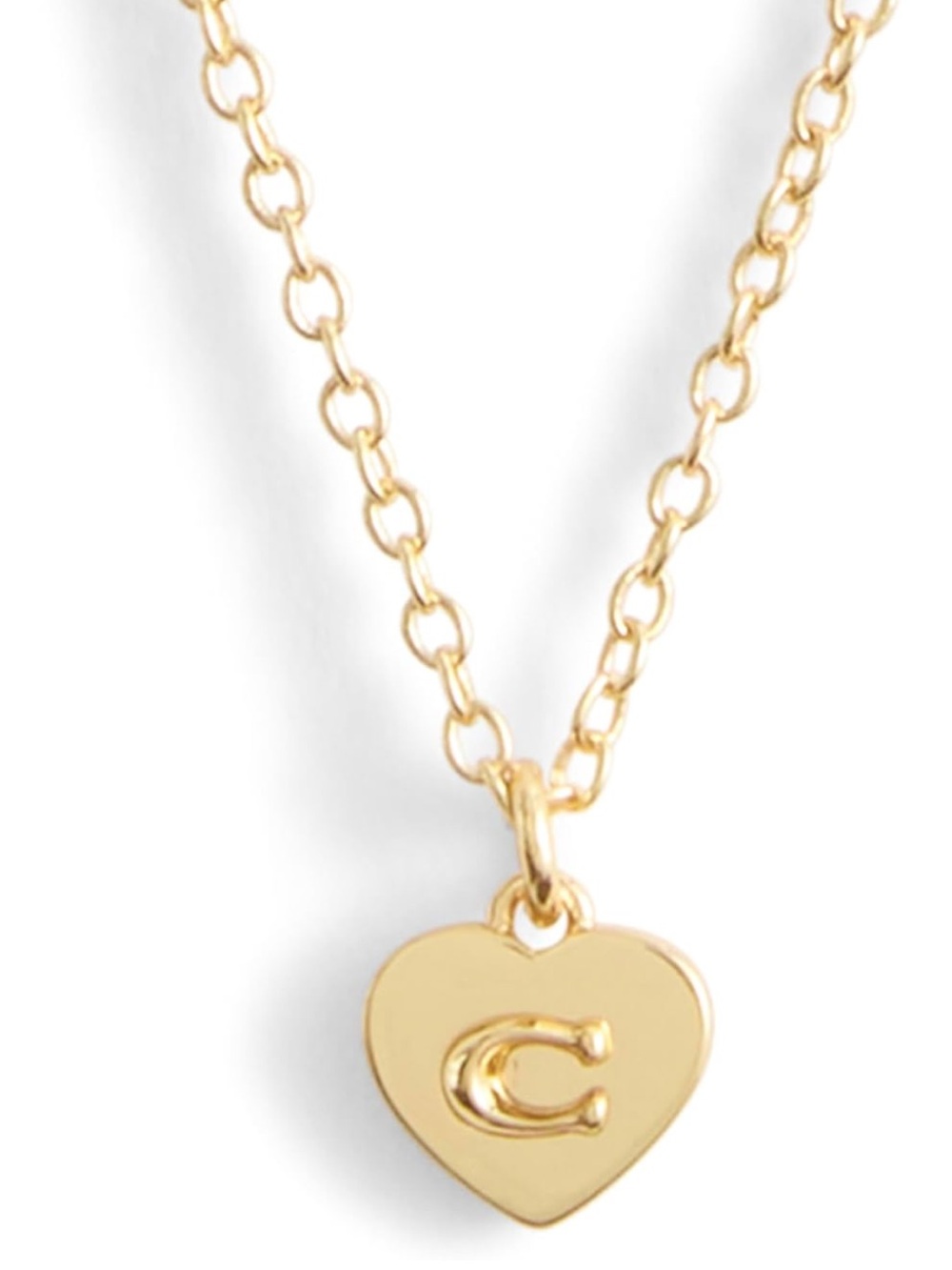 Coach signature C gold necklace. NWT.